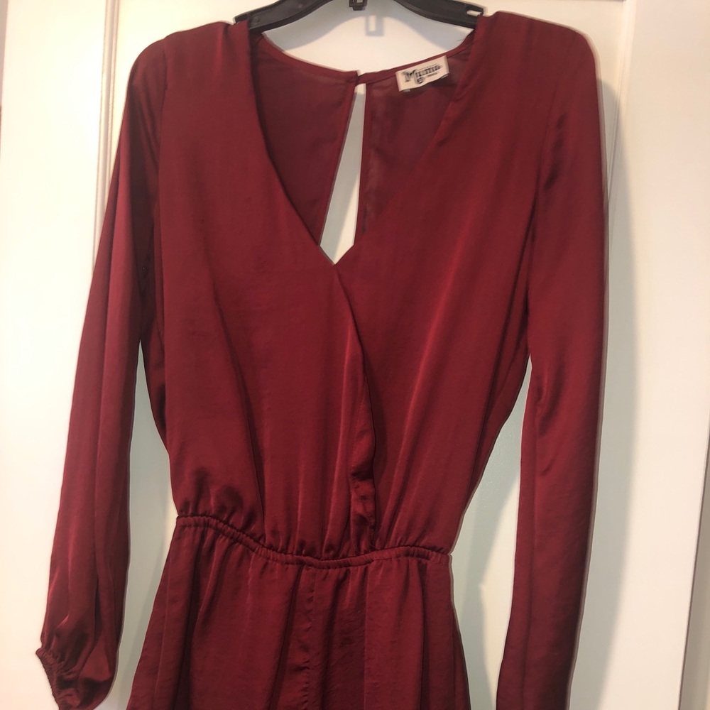 red mumu romper